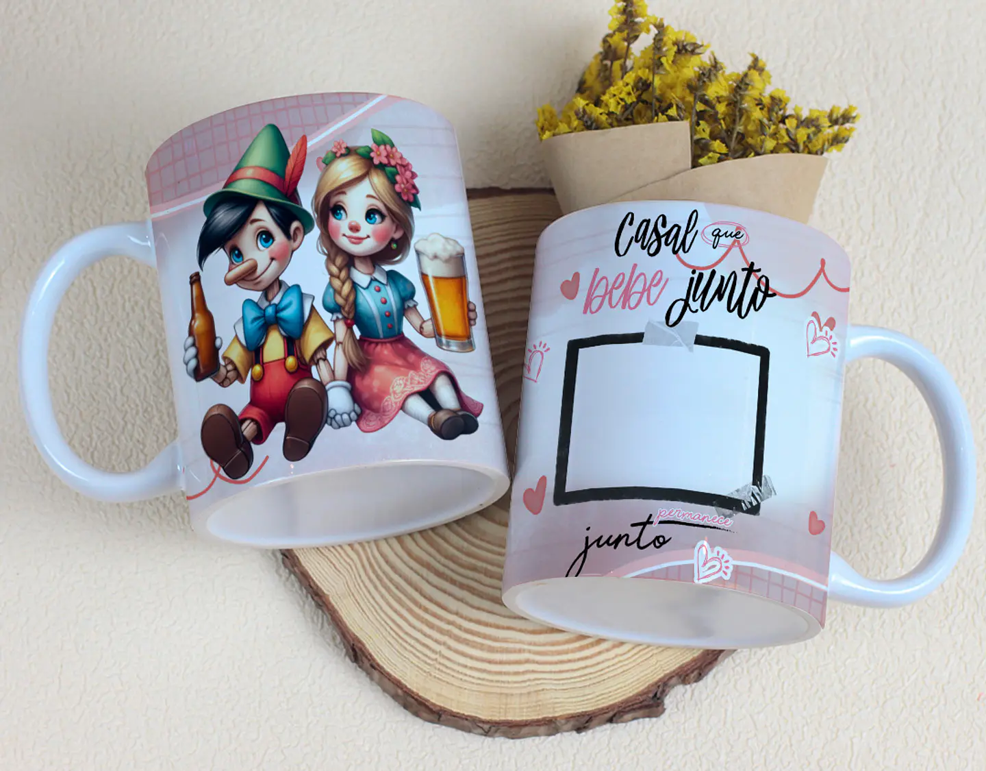 15 Artes Caneca Dia dos Namorados Casal que bebe Junto Arquivos Editável 13