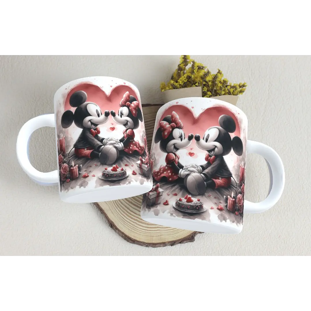 15 Artes Caneca Dia dos Namorados  Mickey e Minnie Arquivos em Jpg 4