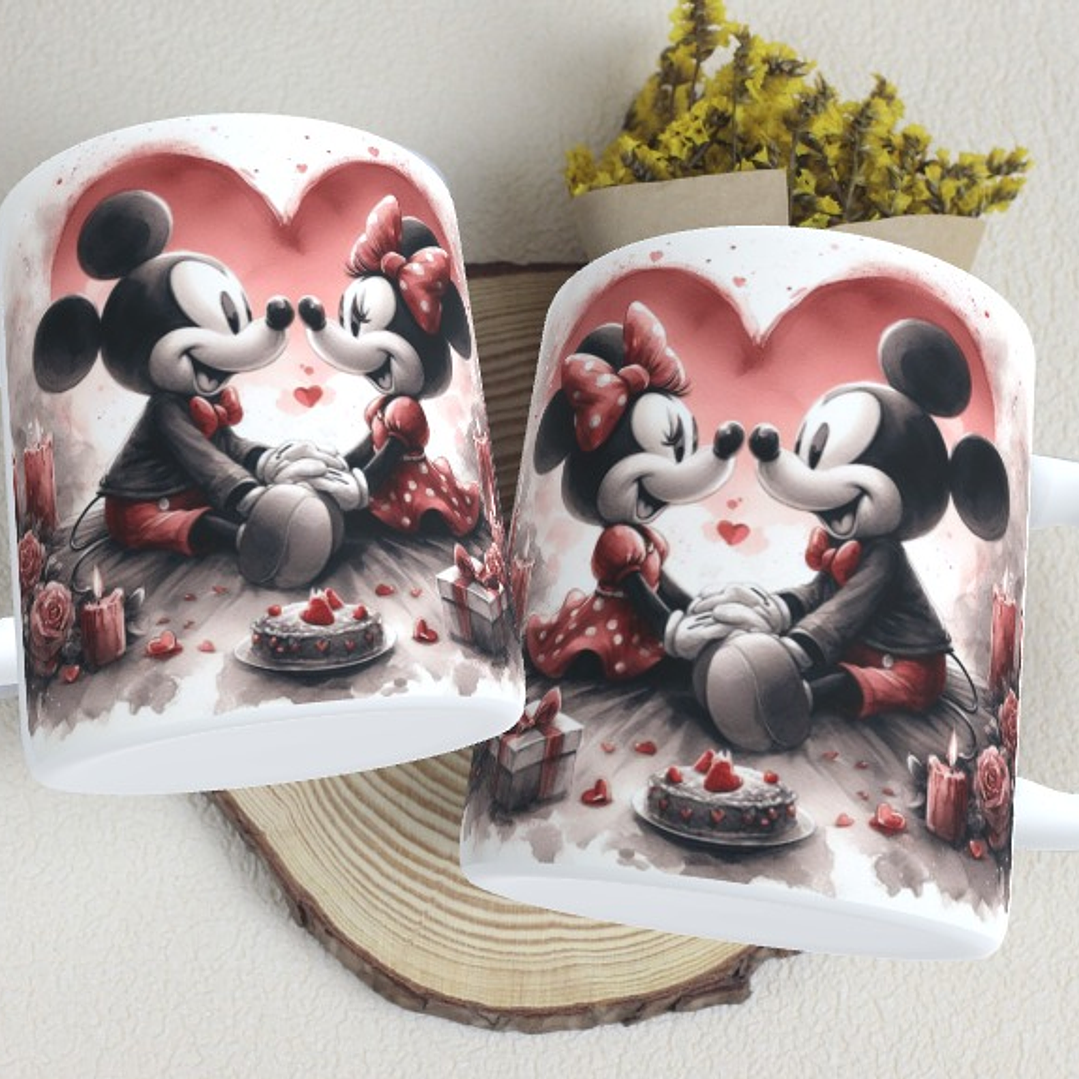 15 Artes Caneca Dia dos Namorados  Mickey e Minnie Arquivos em Jpg 4