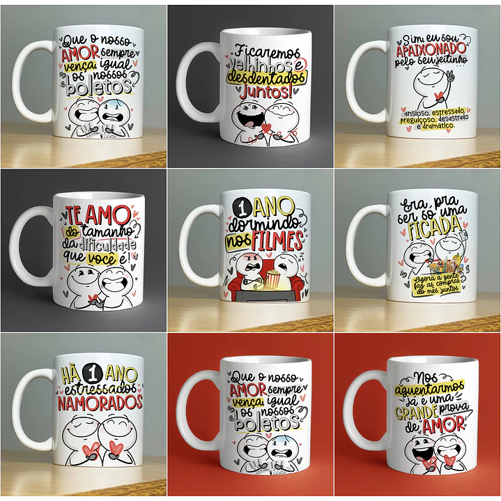 35 Artes para Caneca Dia dos Namorados Arquivo em Jpg  2