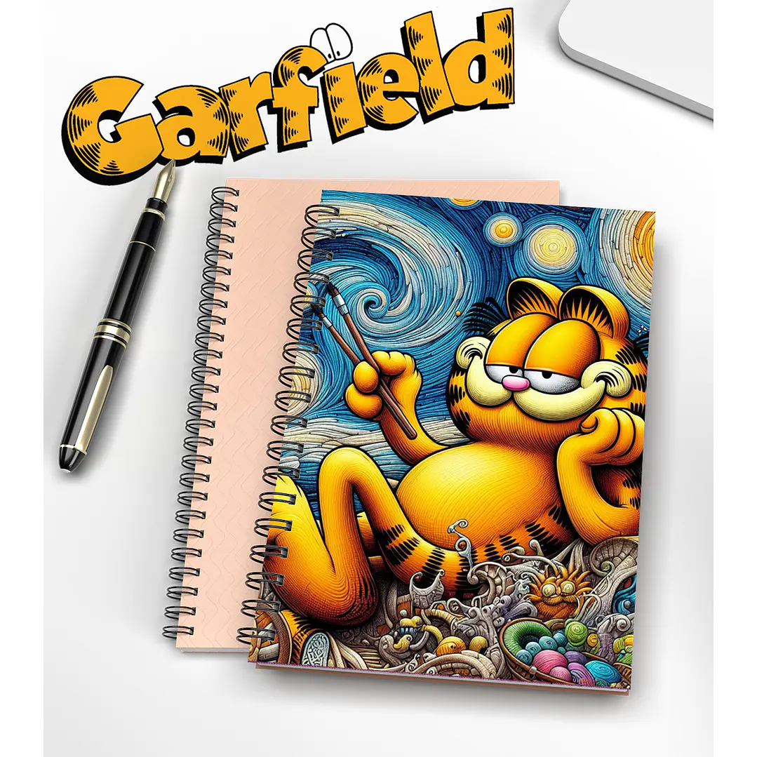 Arte para Capa de Caderno Garfild Sublimação Baixar Grátis 4