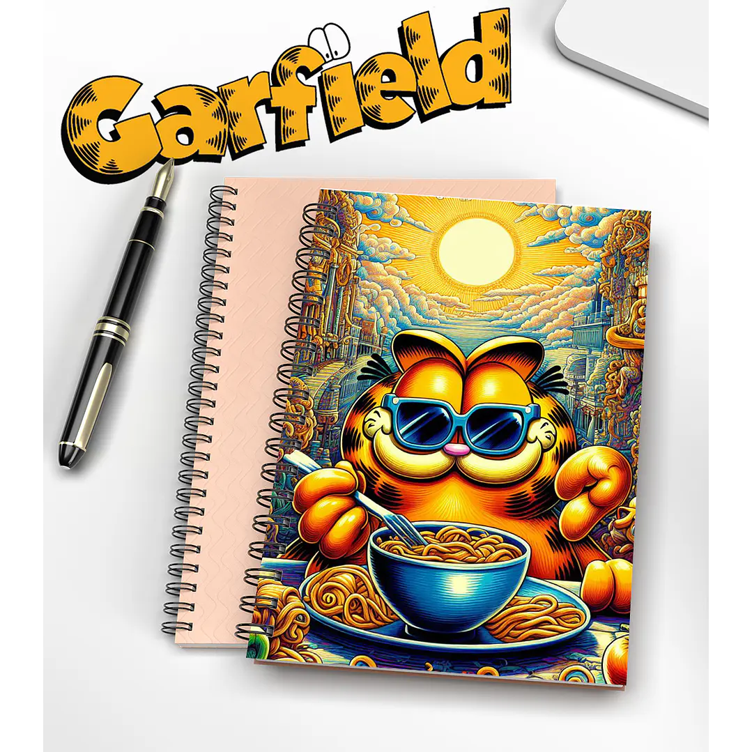 Arte para Capa de Caderno Garfild Sublimação Baixar Grátis 7