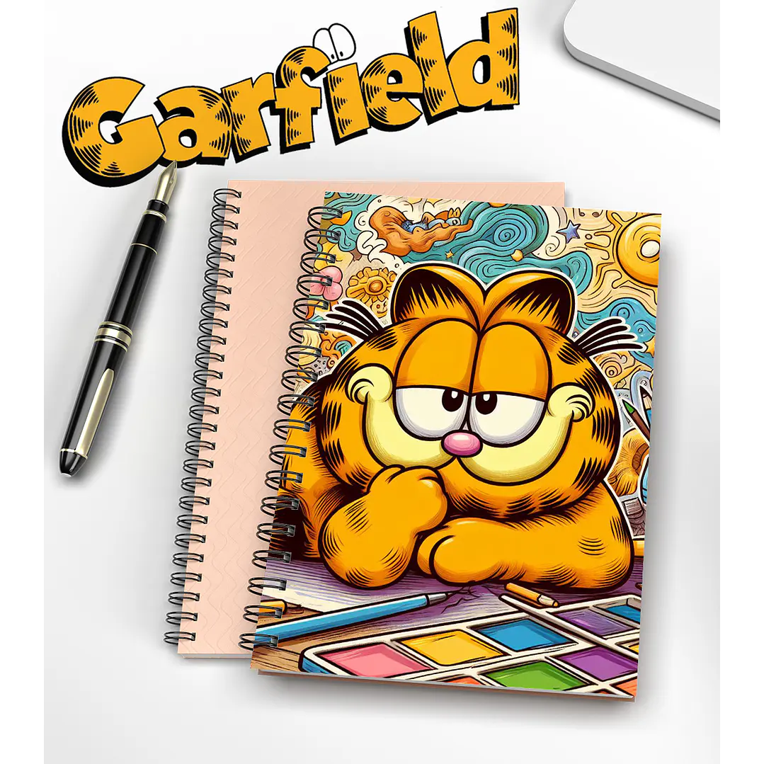 Arte para Capa de Caderno Garfild Sublimação Baixar Grátis 8