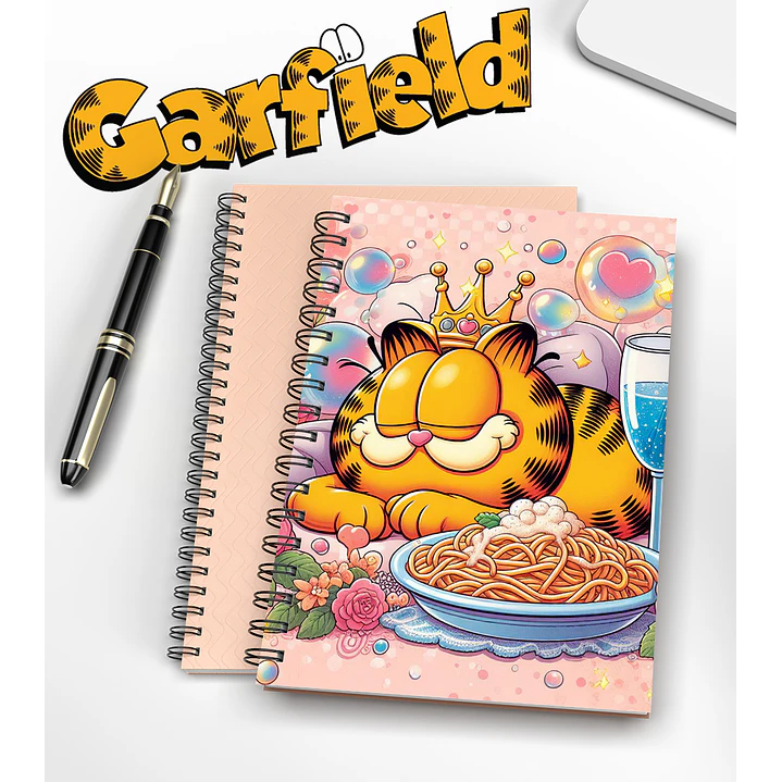 Arte para Capa de Caderno Garfild Sublimação Baixar Grátis 9