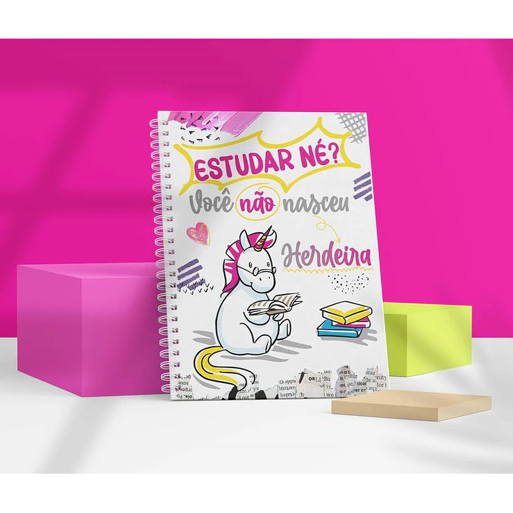 Arte para Capa para Caderno Flork e Unicornio Sublimação Baixar Grátis 5