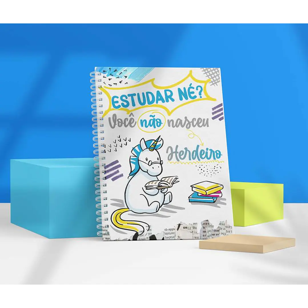 Arte para Capa para Caderno Flork e Unicornio Sublimação Baixar Grátis 4