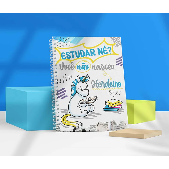 Arte para Capa para Caderno Flork e Unicornio Sublimação Baixar Grátis 4