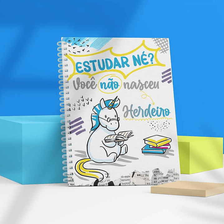 Arte para Capa para Caderno Flork e Unicornio Sublimação Baixar Grátis 4