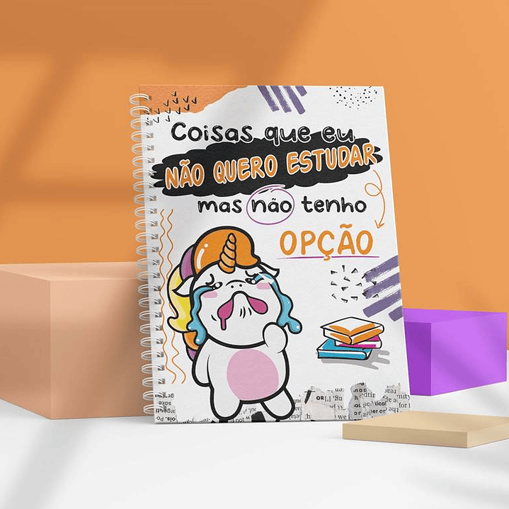Arte para Capa para Caderno Flork e Unicornio Sublimação Baixar Grátis 7