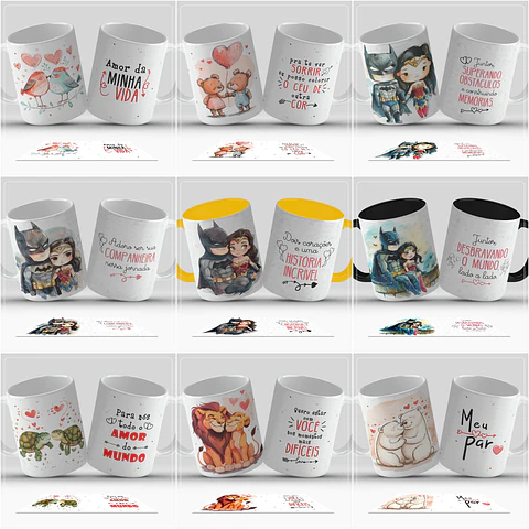 28 Artes para Caneca Dia dos Namorados Arquivo em Jpg