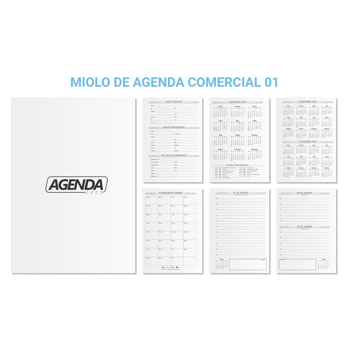 Combo Agendas Comercial 2025 em Vetor Arquivo Editável  2