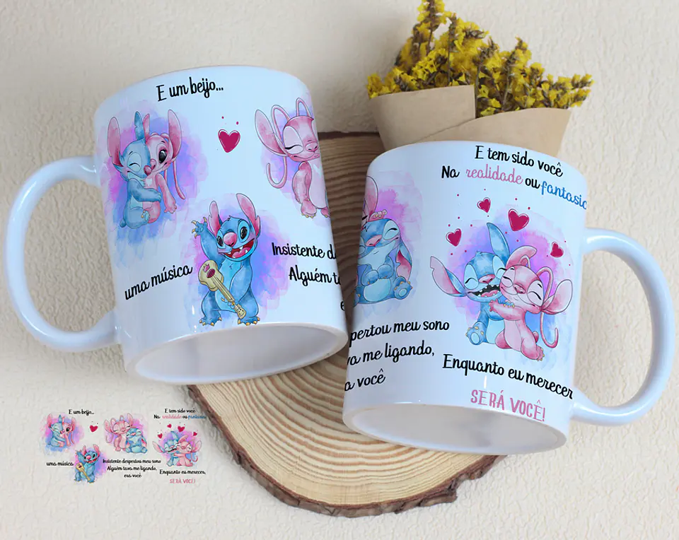 4 Artes para Caneca Dia dos Namorados Musical Arquivo Editável 1