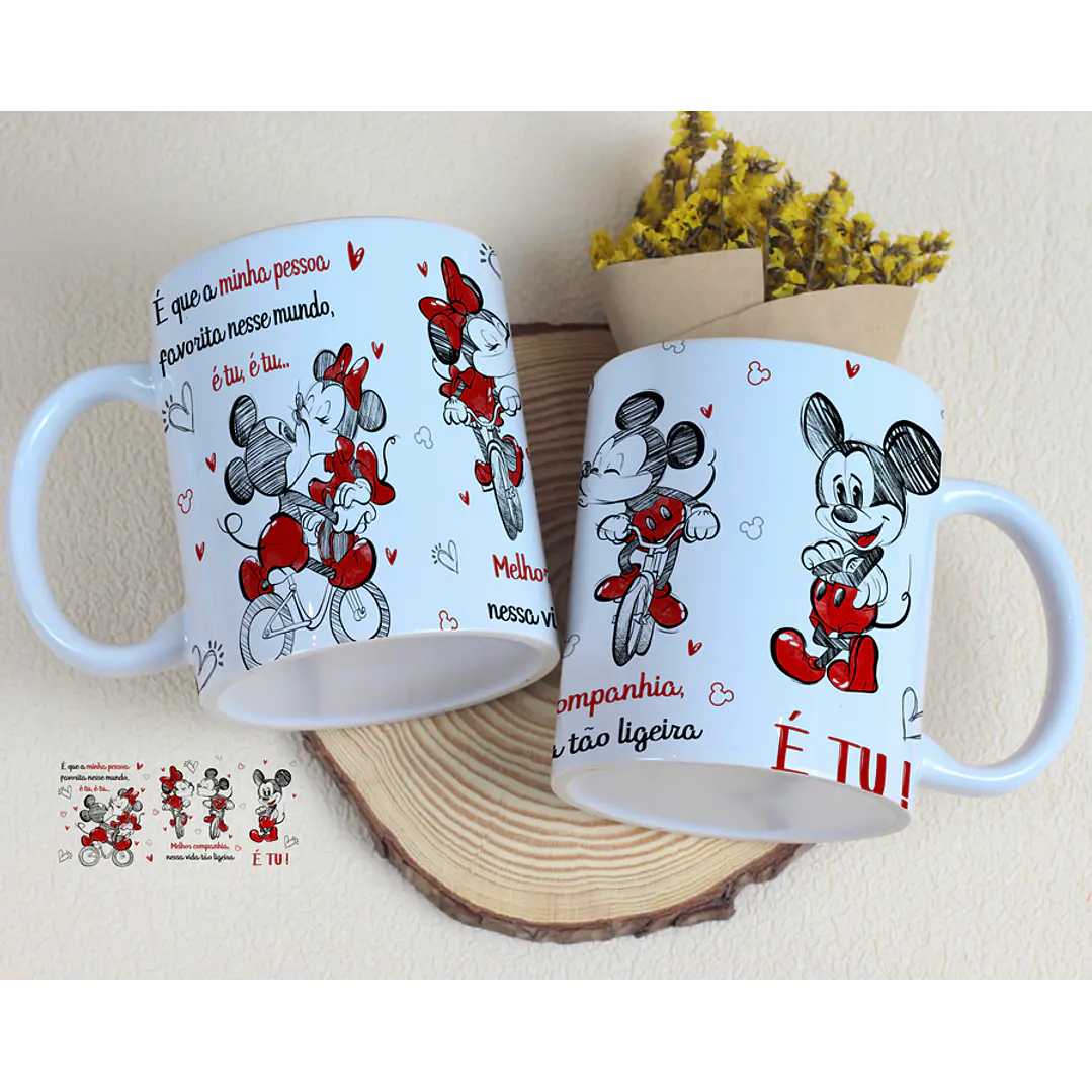 4 Artes para Caneca Dia dos Namorados Musical Arquivo Editável 3