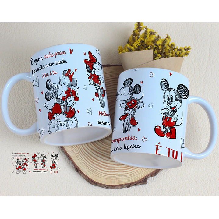 4 Artes para Caneca Dia dos Namorados Musical Arquivo Editável 3