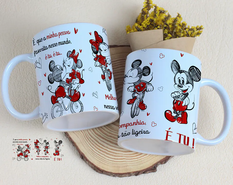 4 Artes para Caneca Dia dos Namorados Musical Arquivo Editável 3