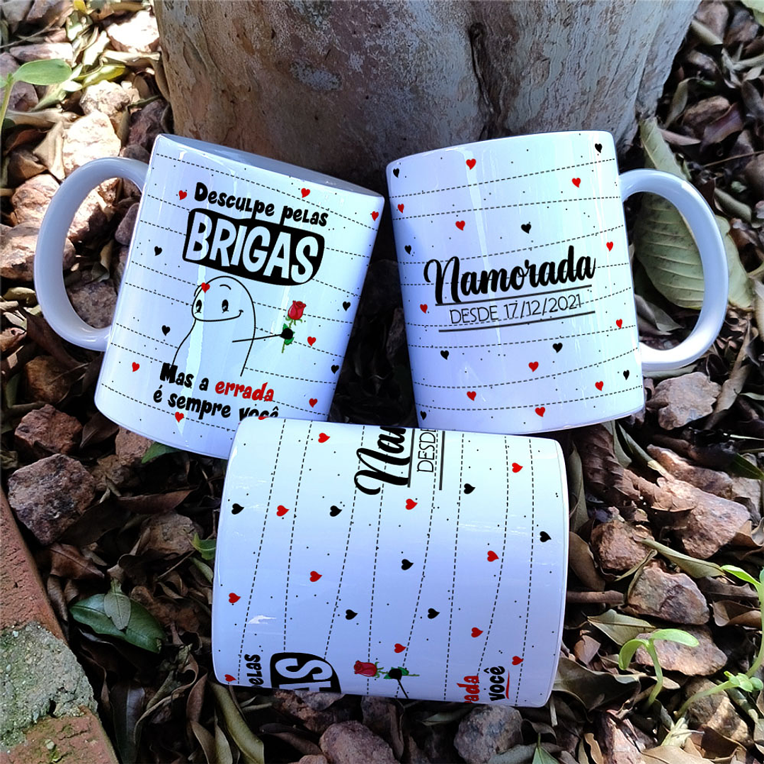 6 Artes para Caneca Dia dos Namorados Flork Minimalista Arquivo Editável 1