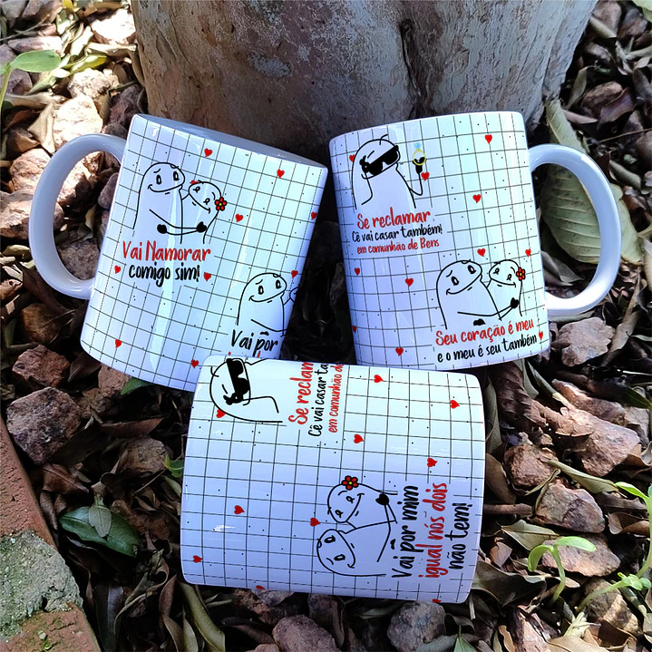 6 Artes para Caneca Dia dos Namorados Flork Minimalista Arquivo Editável 2