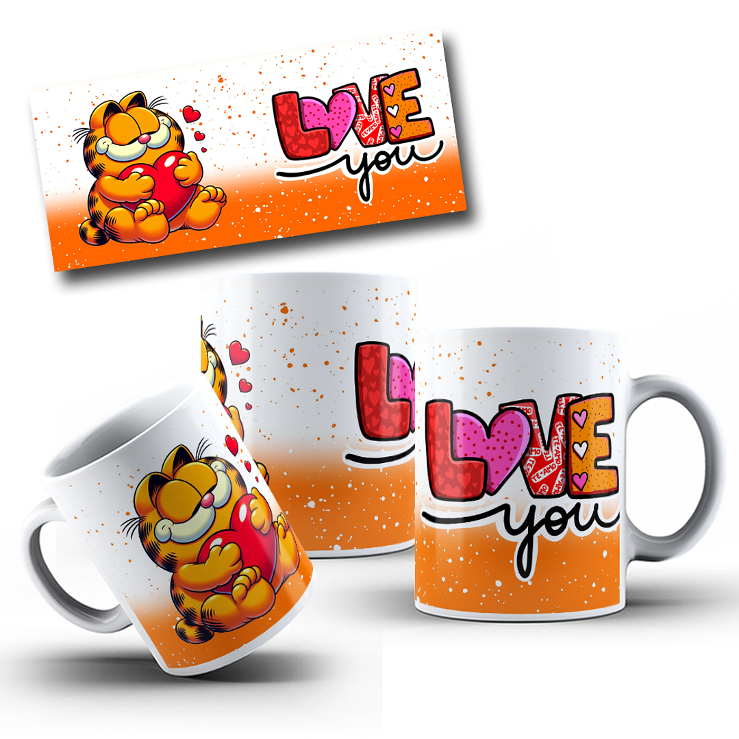 7 Artes para Caneca Dia dos Namorados Garfild Arquivo em Jpg 4