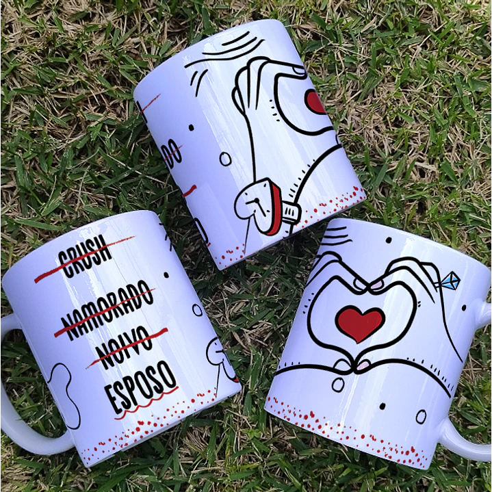 4 Artes para Caneca Crusch Namorada Noiva Arquivo Editável  4