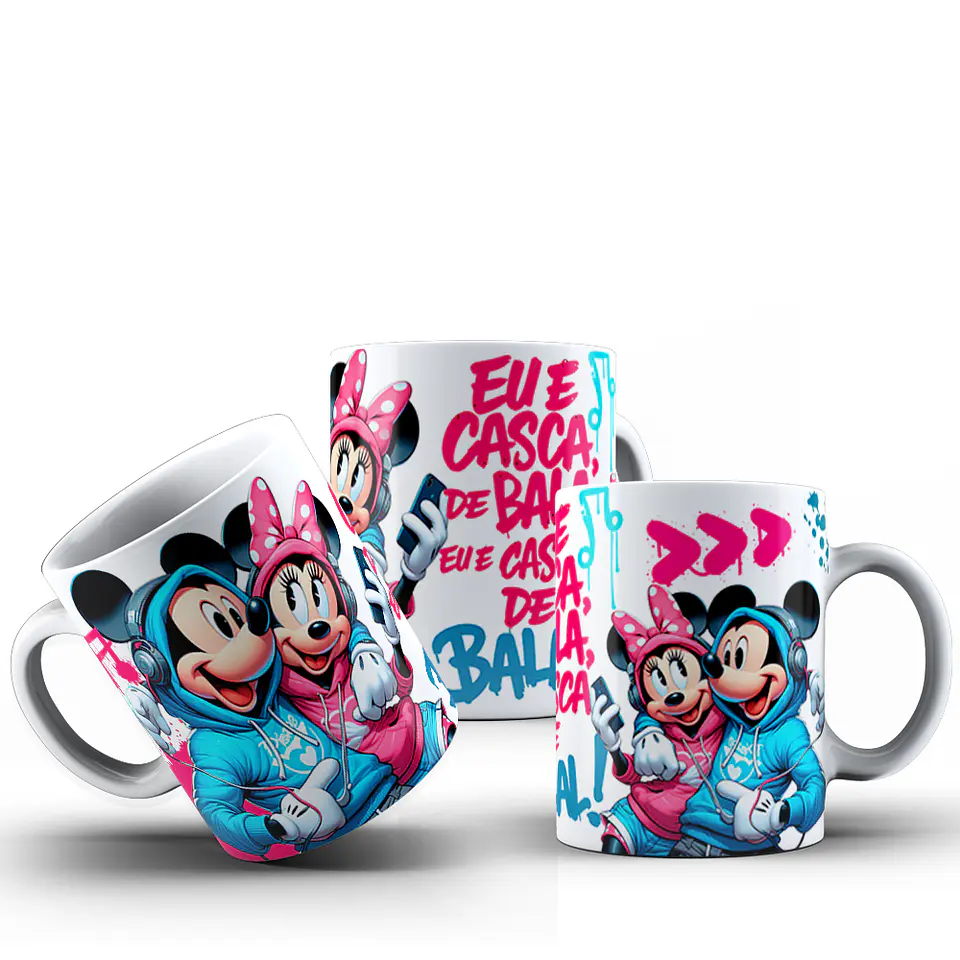 11 Artes para Caneca Mickey e Minnie Dia dos Namorados Arquivo em Jpg 1