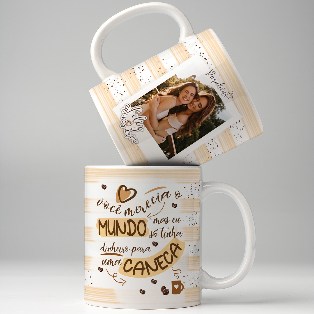 20 Artes para Caneca Aniversário Com Café Arquivo Editável 2