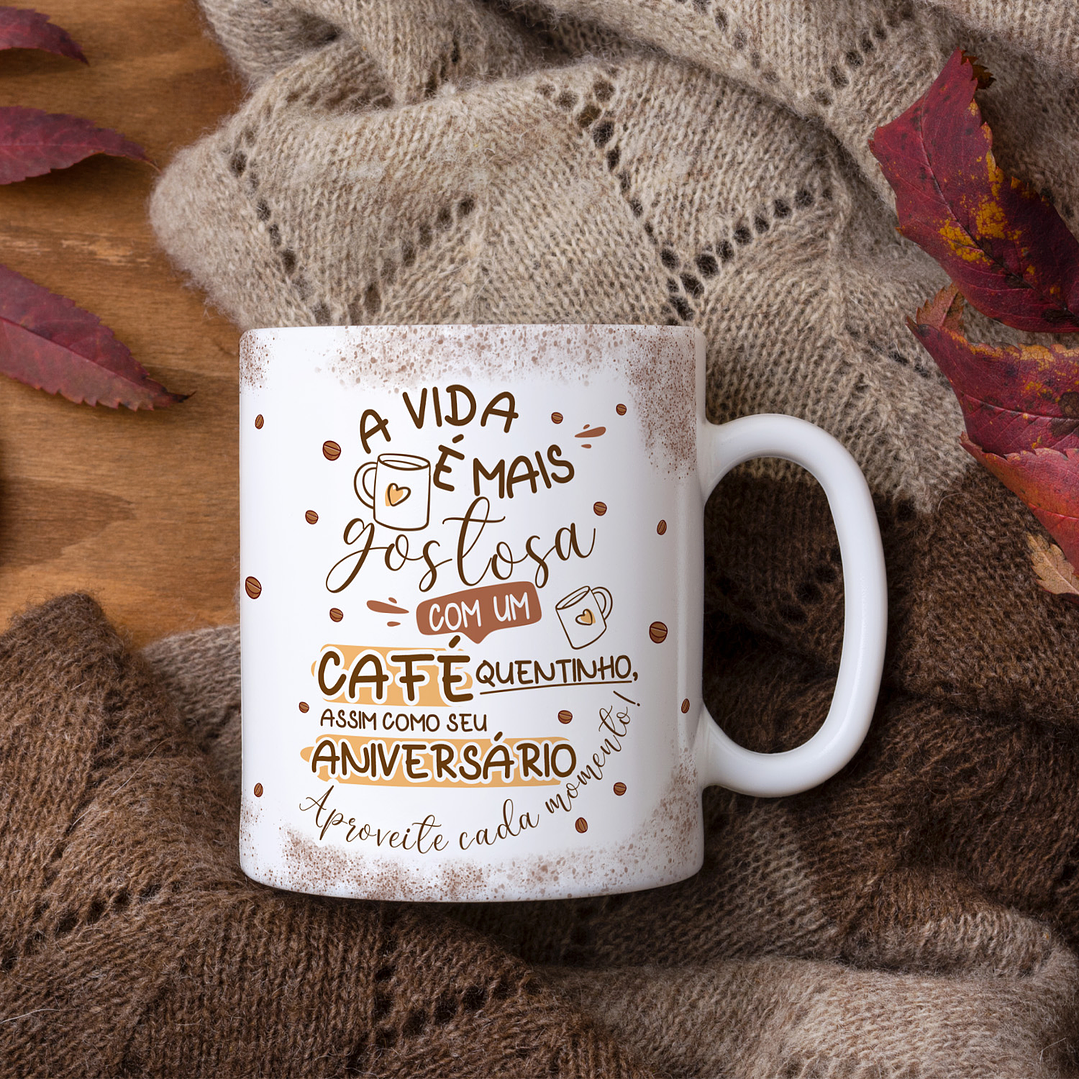 20 Artes para Caneca Aniversário Com Café Arquivo Editável 9