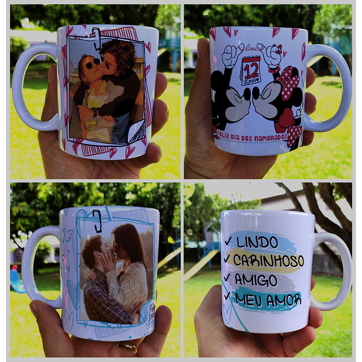 20 Artes para Caneca Dia dos Namorados Mickey e Minnie Arquivo Editável  15