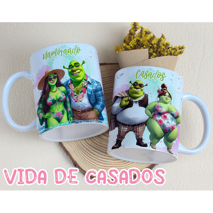 3 Artes para Caneca Vida de Casados Arquivo Editável 1