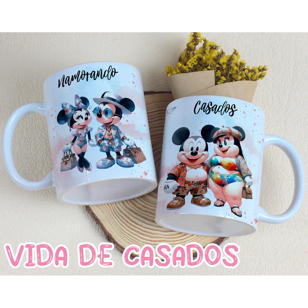 3 Artes para Caneca Vida de Casados Arquivo Editável 3