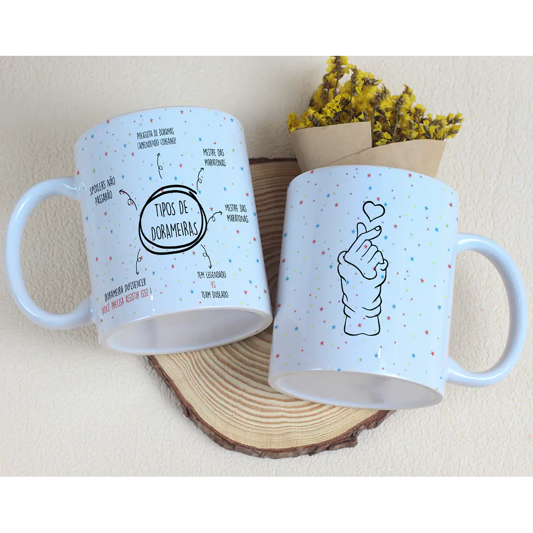 8 Artes para Caneca Dorama Arquivo Editável 2