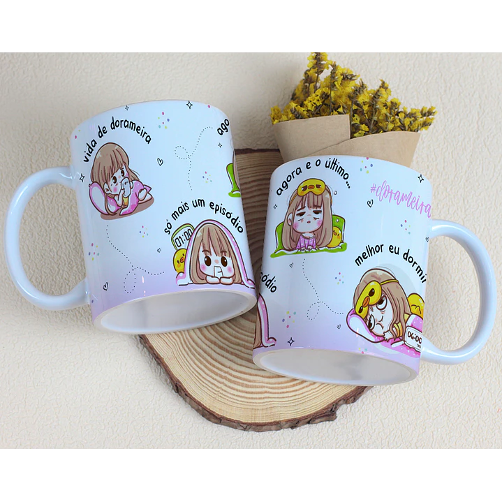 8 Artes para Caneca Dorama Arquivo Editável 4