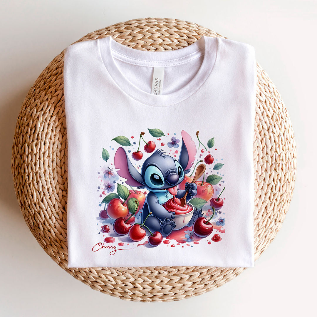 9 Artes para Camisa Stitch Cherry Arquivo Editável  2