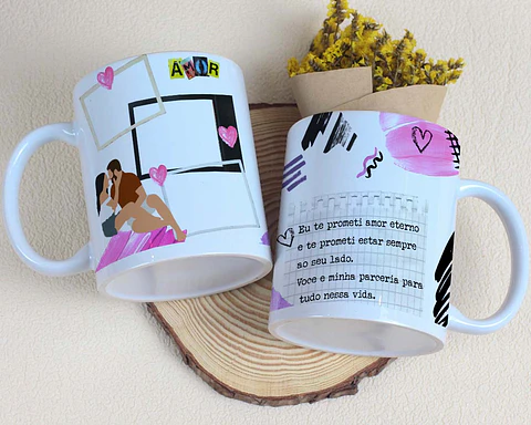 10 Artes para Caneca Dia dos Namorados Casal Arquivo Editável