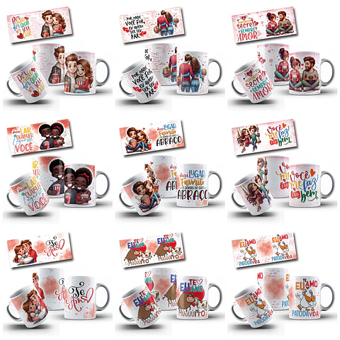 31 Artes para Caneca Dia dos namorados Arquivo em Jpg