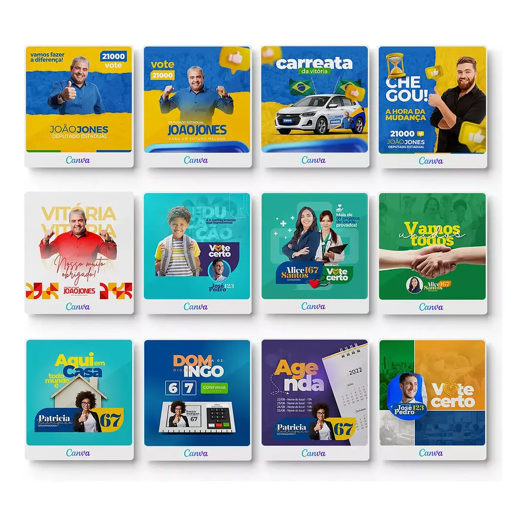 Pack Canva Arte Politica, Campanha Eleitoral, Eleições, Político Editáveis + Atualizações 1