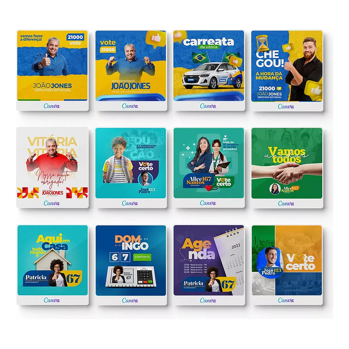 Pack Canva Arte Politica, Campanha Eleitoral, Eleições, Político Editáveis + Atualizações 1