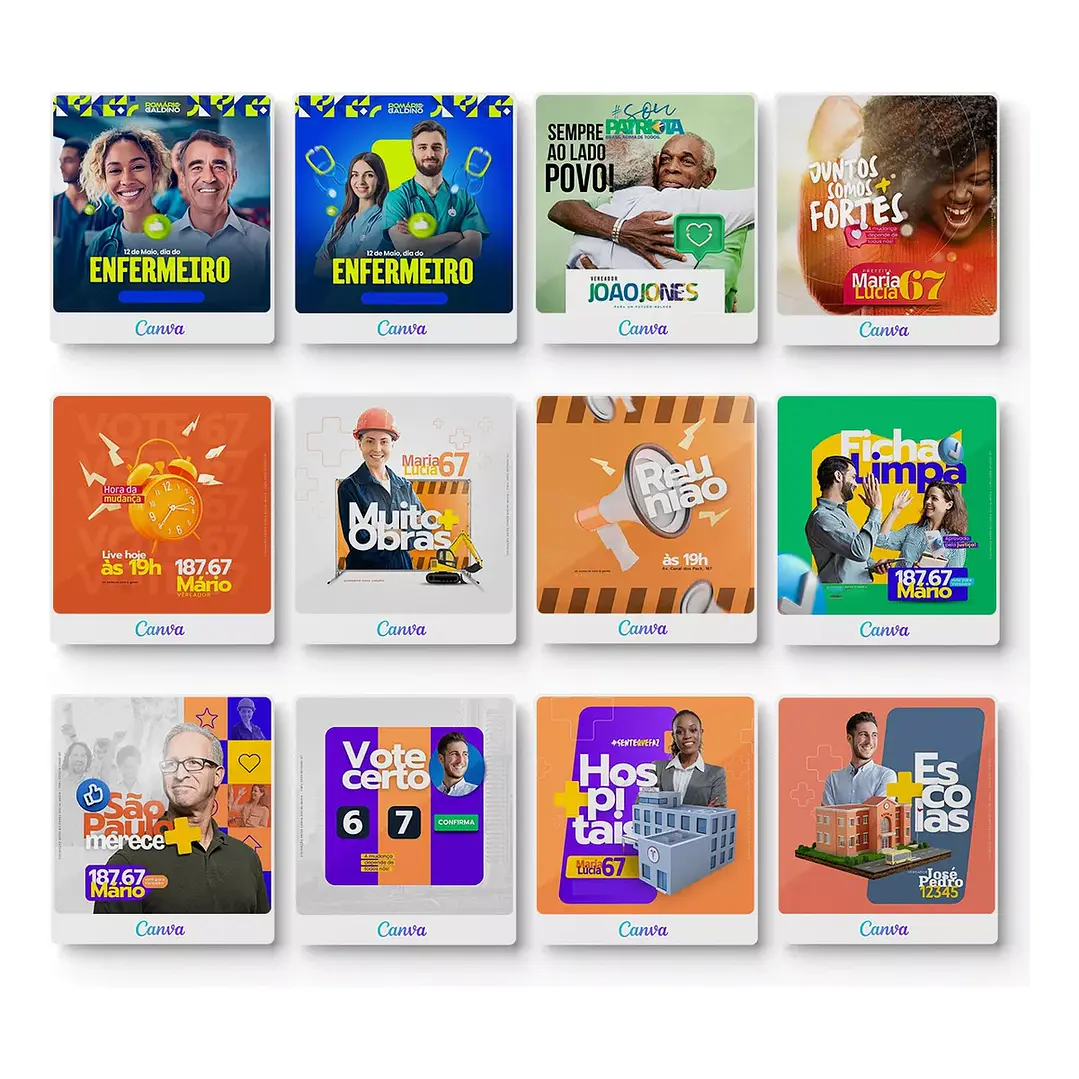 Pack Canva Arte Politica, Campanha Eleitoral, Eleições, Político Editáveis + Atualizações 3