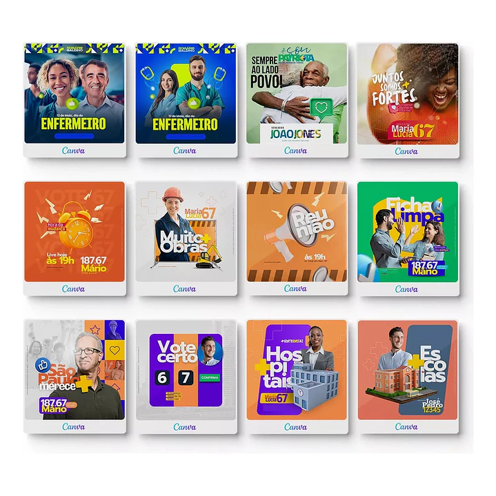 Pack Canva Arte Politica, Campanha Eleitoral, Eleições, Político Editáveis + Atualizações 3