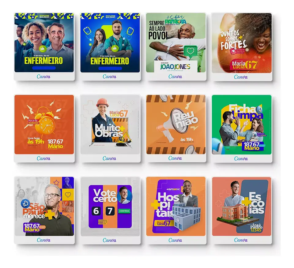 Pack Canva Arte Politica, Campanha Eleitoral, Eleições, Político Editáveis + Atualizações 3