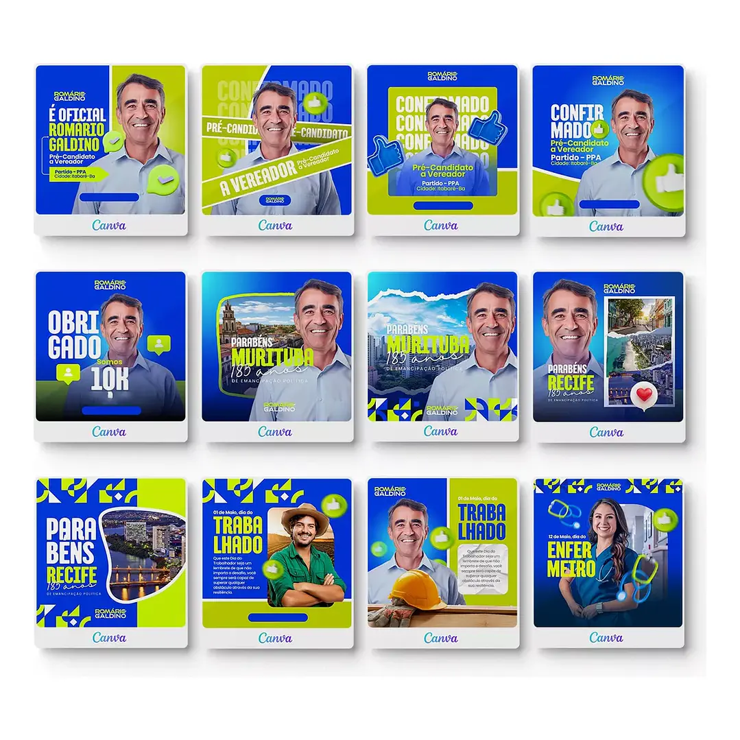 Pack Canva Arte Politica, Campanha Eleitoral, Eleições, Político Editáveis + Atualizações 4