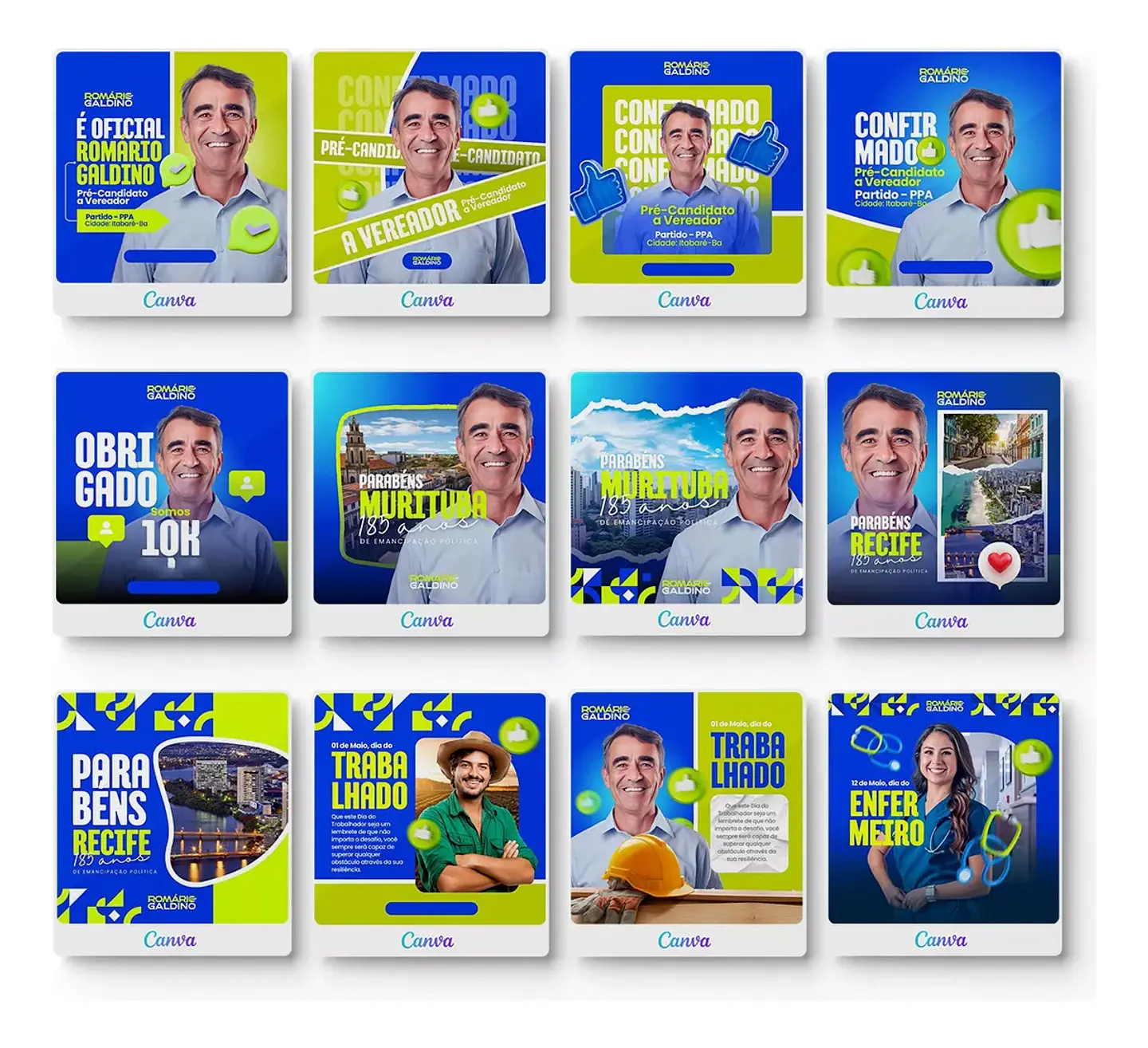 Pack Canva Arte Politica, Campanha Eleitoral, Eleições, Político Editáveis + Atualizações 4