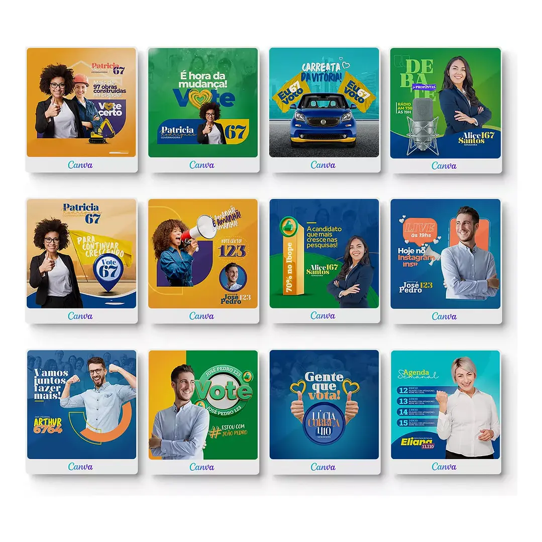 Pack Canva Arte Politica, Campanha Eleitoral, Eleições, Político Editáveis + Atualizações 5