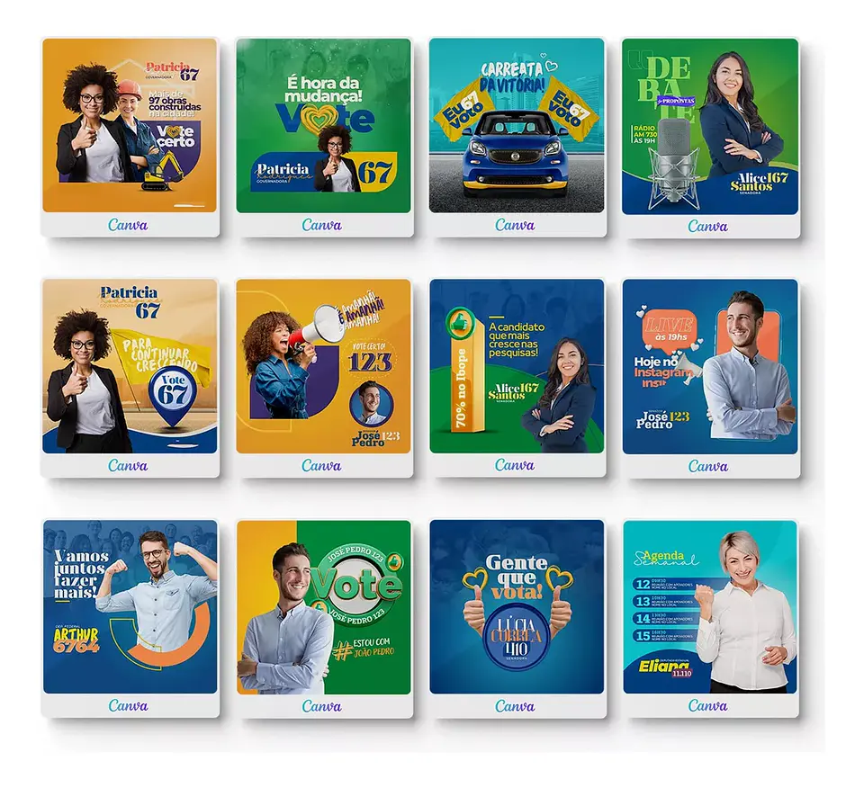 Pack Canva Arte Politica, Campanha Eleitoral, Eleições, Político Editáveis + Atualizações 5