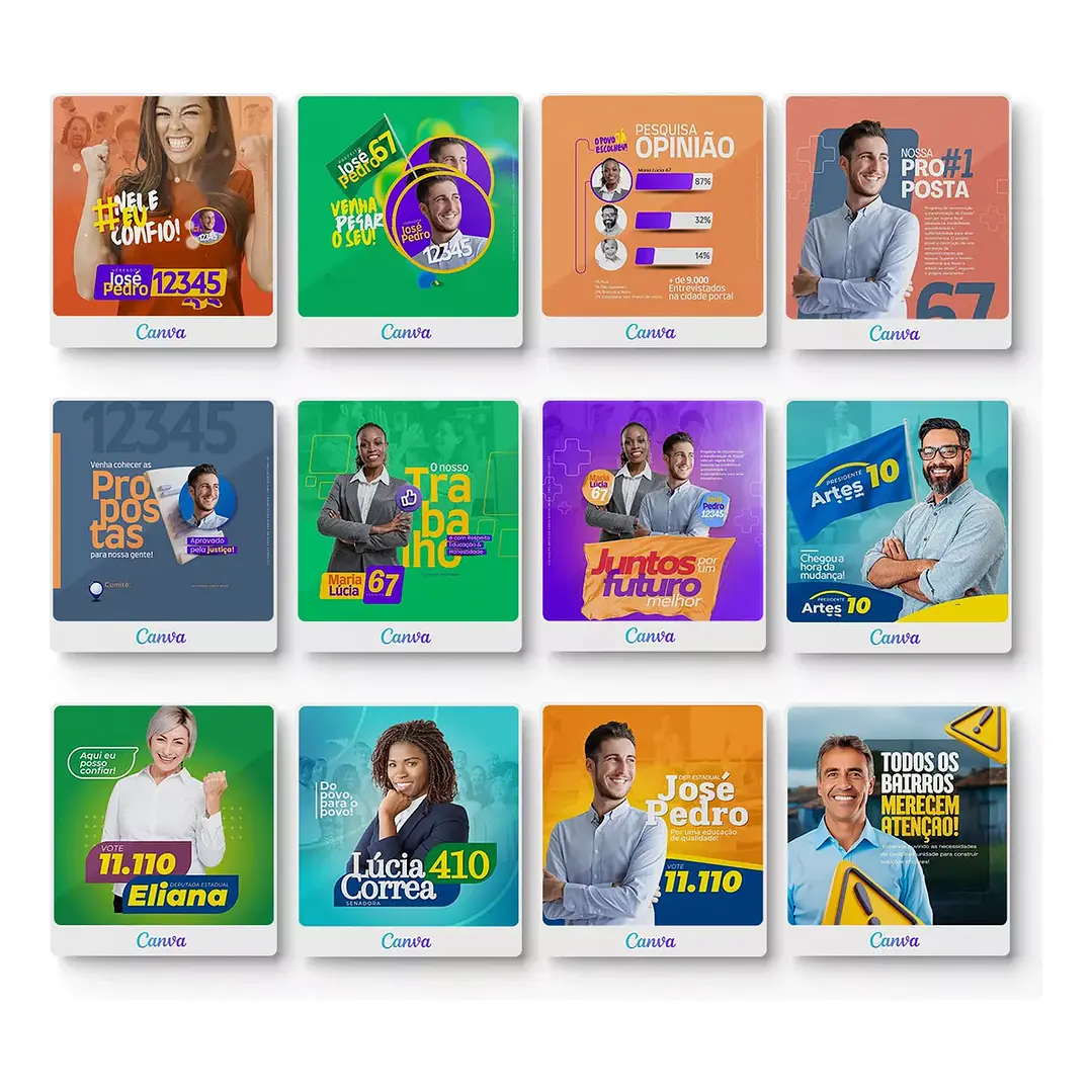 Pack Canva Arte Politica, Campanha Eleitoral, Eleições, Político Editáveis + Atualizações 6