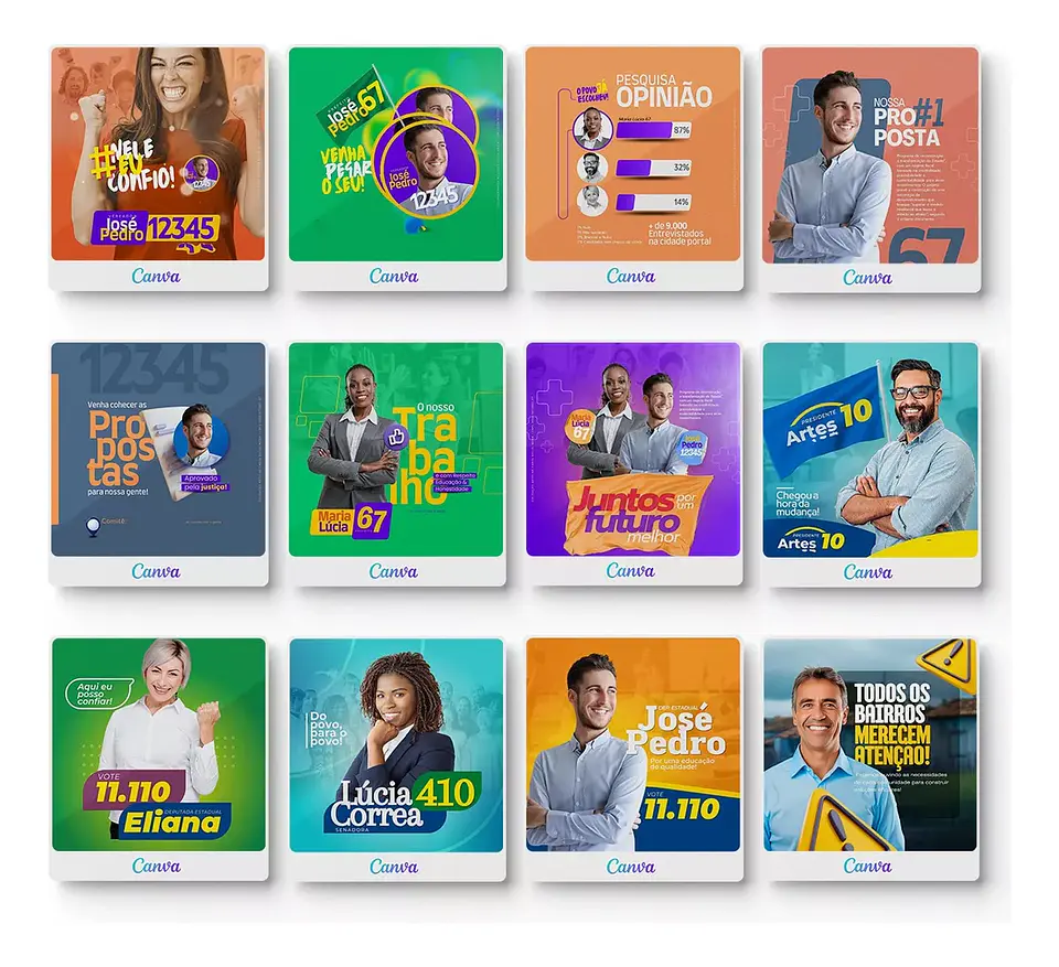 Pack Canva Arte Politica, Campanha Eleitoral, Eleições, Político Editáveis + Atualizações 6