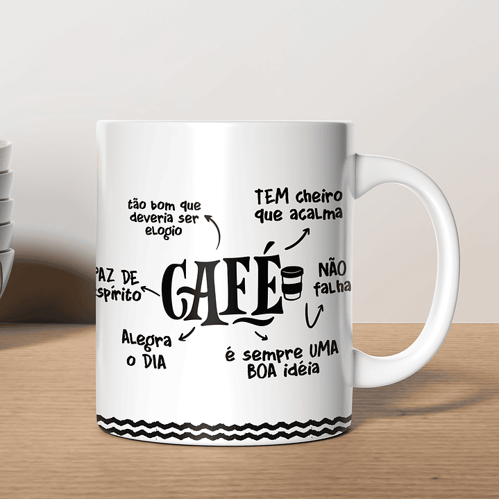 3 Artes para Caneca Café Minimalista Arquivo Editável 2