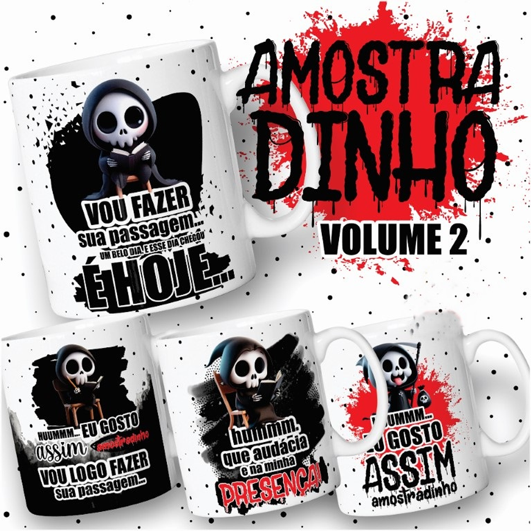 4 Artes Caneca Eu gosto Assim Amostradinho Arquivo Editável 1