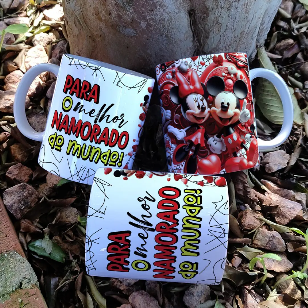 4 Artes Caneca Melhor Namorada Disney Arquivo Editável 2