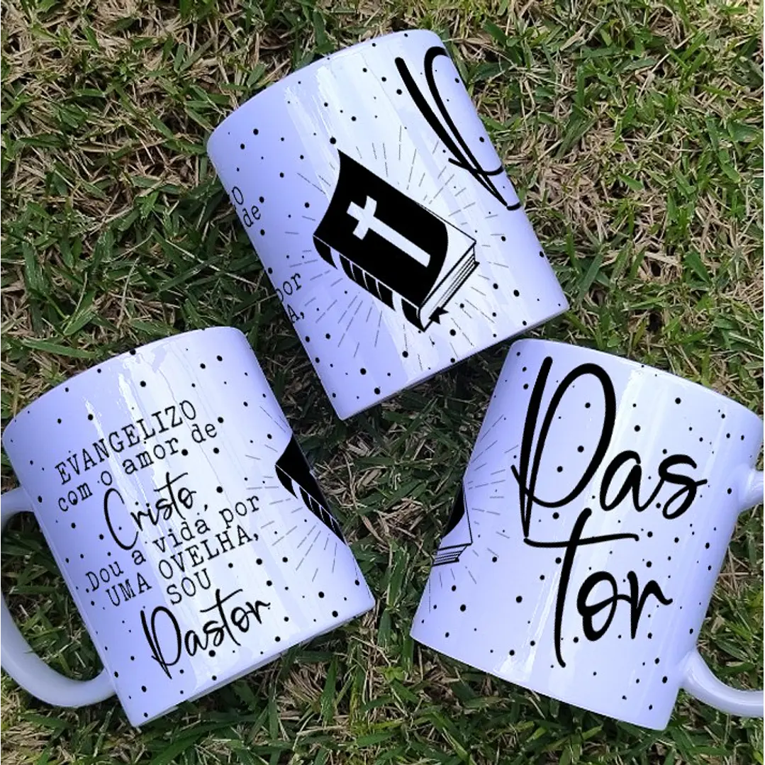 6 Artes para Caneca Pastora Arquivo Editável 3