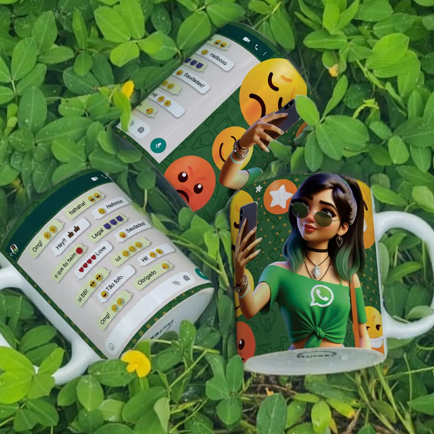 6 Artes para Caneca whatsapp Amiga Arquivo Editável  2